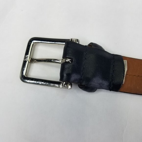 Calvin Klein Genuine Leather Belt Black Men's Size 34 Feather Edge 33"-37" USA - Picture 7 of 15